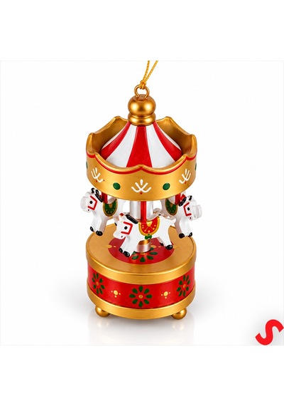 Altın Mini Atlıkarınca, 8,5 Cm X 3,5 Cm - 1 Adet