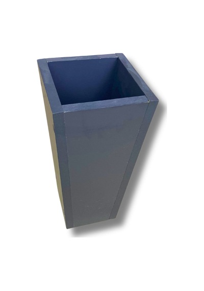 Cihan Çiçekçilik Antrasit Ahşap Mdf Vazo Saksı 19x19x38 Cm Iç Mekan Saksısı Çok Renkli