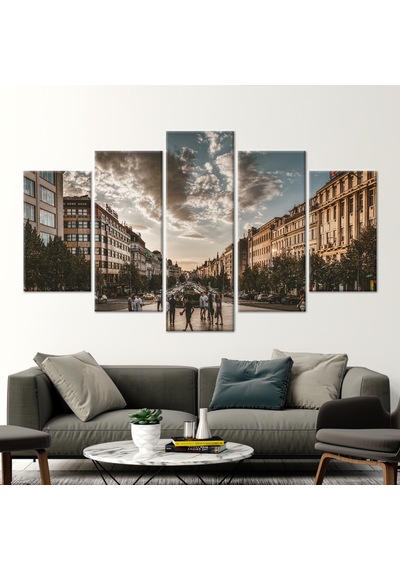 100x200cm 5 Parçalı Mix Kanvas Tablo