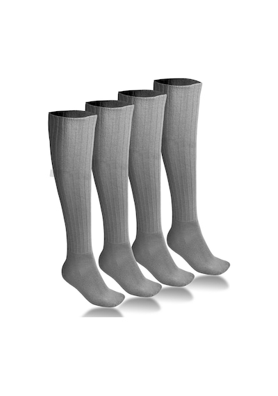 Ciho Socks 4 Çift Uzun Diz Altı Gri Kışlık Kadın Yünlü Çizme Uyku Çorabı Soft Touch gri