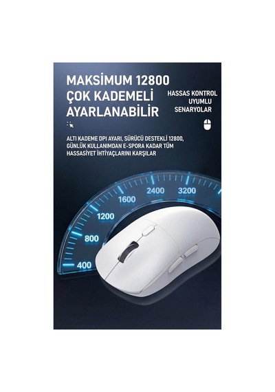 Coverzone Kablosuz Gaming Mouse 12800 Dpı 3 Modlu Bluetooth 2.4g Usb Kablolu 1000hz Raporlama Hızı 67g Ultra Hafif 6 Tuş 300mah Şarjlı Ofis Oyuncu Mouse Ajazz Nj07 Beyaz - Nj07 Coverzone Kablosuz Gaming Mouse 12800 Dpı 3 Modlu Bluetooth 2.4g Usb Kablolu 1000hz Raporlama Hızı 67g Ultra Hafif 6 Tuş 300mah Şarjlı Ofis Oyuncu Mouse Ajazz Nj07 Beyaz - Nj07