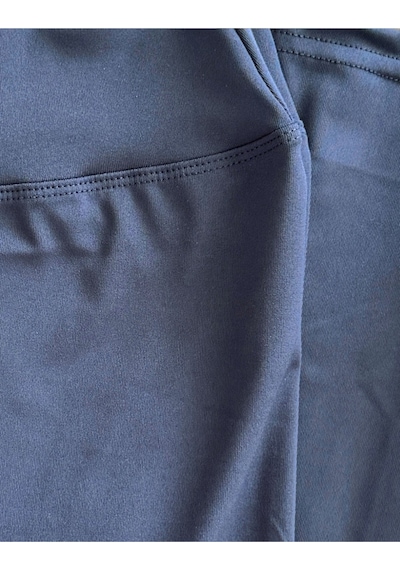 Alya Underwear Diz Altı Kapri Tayt Yüksek Bel Likralı Parlak Dalgıç Kumaş, Antrasit Füme Lacivert