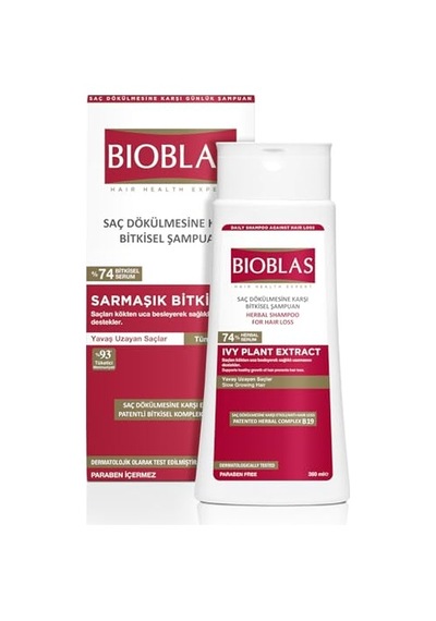 Sarmaşık Özlü Saç Dökülmesine Karşı Bitkisel Şampuan Phytosterol &amp Bitkisel Kompleks B19, Zindeliklı Beyaz