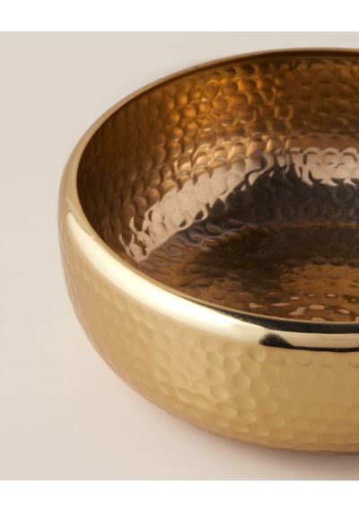 Belva Metal Dekoratif Tabak 18x18x6 Cm Gold