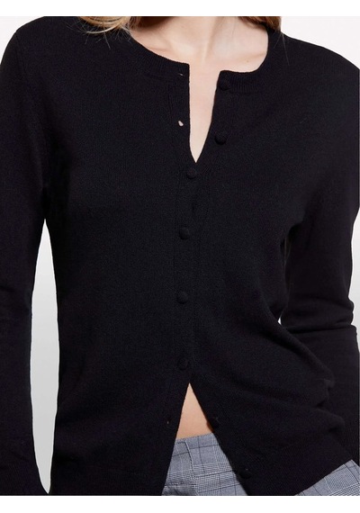 Sisley Yün Ve Kaşmir Karışımlı Ribana Detaylı Bisiklet Yaka Hırka Kadın Siyah Hırka - 325a102hm5237 Sisley Yün Ve Kaşmir Karışımlı Ribana Detaylı Bisiklet Yaka Hırka Kadın Siyah Hırka - 325a102hm5237
