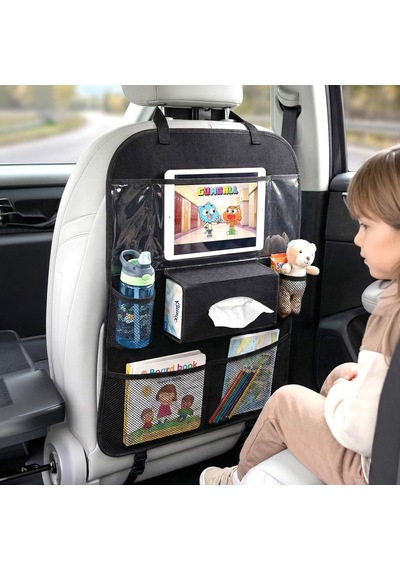 Araç İçi Koltuk Arkası Organizer Koruyucu Kılıf Eşya Düzenleyici Tablet Tutucu Organizer Tek Ebat Genel