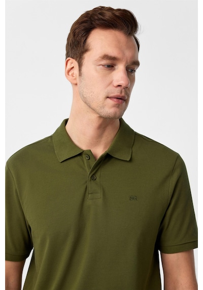 SÜVARİ Haki Regular Düz Polo Yaka Tişört