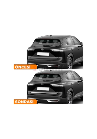 S-dizayn Nissan Qashqai Krom Bagaj Alt Çıtası 2021 Üzeri A+ Kalite Mat Krom