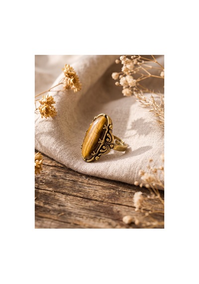 Esoo Jewelry Vintage Tasarım Kehribar Kahve Doğal Taşlı Ayarlanabilir Kadın Yüzük - Antik Gold Görünümlü Esoo Jewelry Vintage Tasarım Kehribar Kahve Doğal Taşlı Ayarlanabilir Kadın Yüzük - Antik Gold Görünümlü