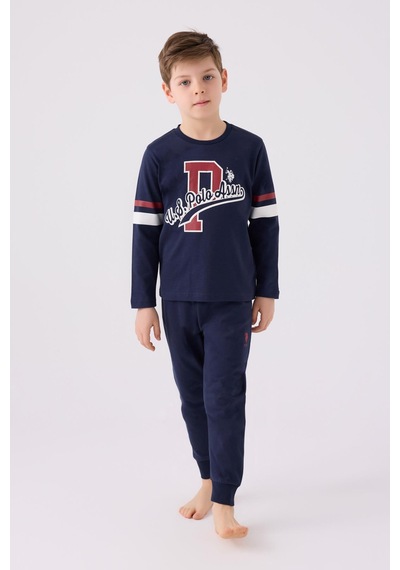 U.s. Polo Assn. 1902 Erkek Çocuk Uzun Kol Manşetli Pijama Takım Lacivert U.s. Polo Assn. 1902 Erkek Çocuk Uzun Kol Manşetli Pijama Takım Lacivert