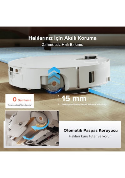 Roborock Qrevo Edge 2 Flow Akıllı Robot Süpürge Beyaz