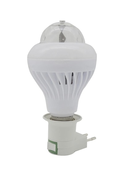 Rgb, Beyaz Döner Başlıklı Led Ampul E27 Fişli Duy Hediyeli Disko
