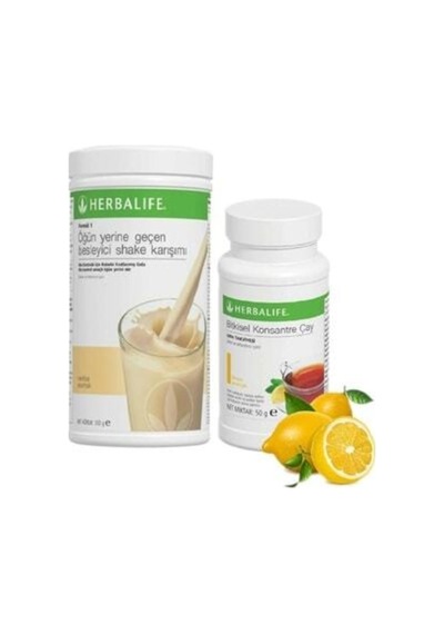 Herbalife Formül 1 Öğün Yerine Geçen Besleyici Shake Karışımı Vanilya Aromalı Ve Bitkisel Konsantre Çay Limon