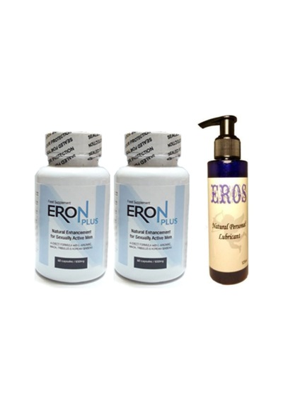 Eros Lubricant 125ml Jel + 2 Adet Eron Plus 60lı Erkeklere Özel