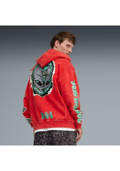 Puma Melo World Erkek Kapüşonlu Ceket 634603 01 Kırmızı