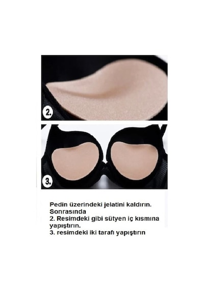 Ten Silikon Yapışkanlı Abiye Gelinlik Elbise Mayo Göğüs Kaldırıcı Push Up Dolgulu Sütyen Pedi