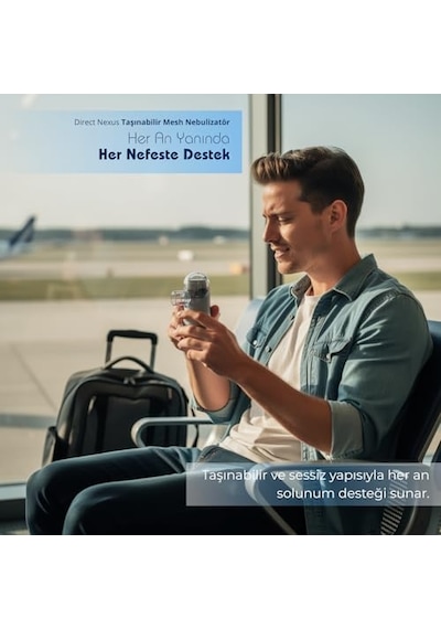 Ayrex Direct Nexus Nexus Taşınabilir Mesh Nebulizatör Şarzlı Çok Hafif Süper Sessiz