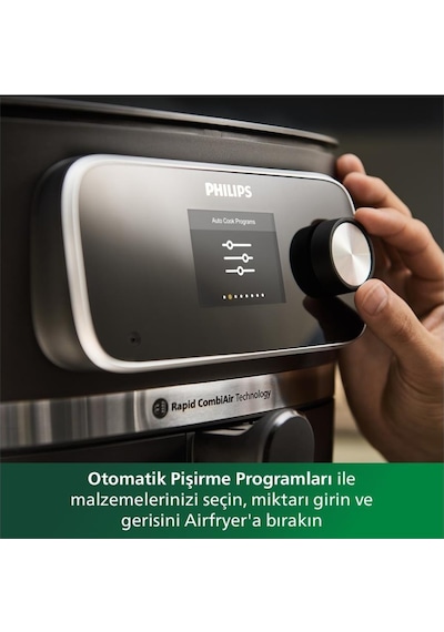 Philips Airfryer 7000 Serisi Hd9880/90 Combi Xxl Connected 8.3 Lt Yağsız Fritöz - Outlet