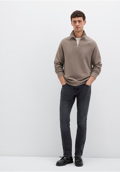 Mavi Erkek Yarım Fermuarlı Sweatshırt Walnut 0s10483-70380 Bej