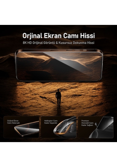 Aohi The Future Apple Uyumlu   iPhone 17 Air Pro Ekran Koruyucu, Tam Kaplayan Kırılmaz Temperli Camlı Koruma