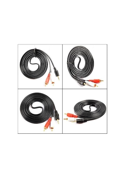 Alfais 4654 3.5 mm Stereo To 2 Rca Aux Tos Ses Kulaklık Kablosu