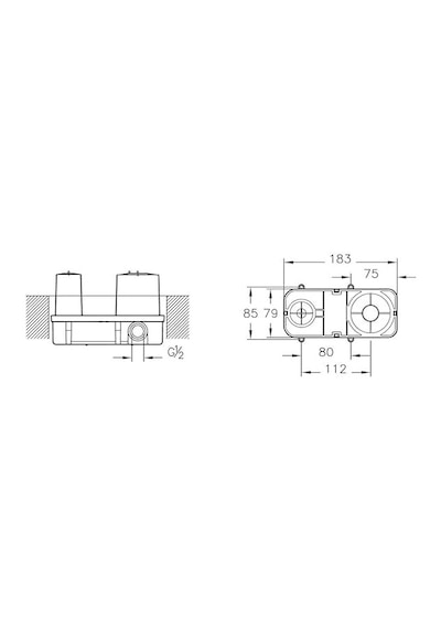 VitrA A42230 Ankastre Lavabo Bataryası Sıva Altı Grubu