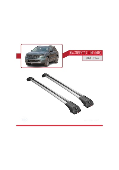 Kia Sorento X-lıne Mq4 2021 Ve Sonrası İle Uyumlu Ace-1 Ara Atkı Tavan Barı Gri