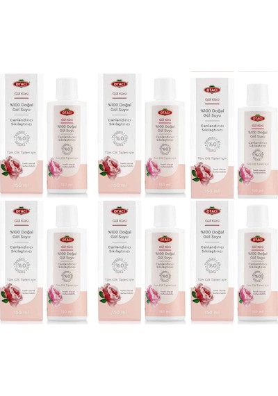 Otacı Gül Kürü Doğal Gül Suyu 6 x 150 ML