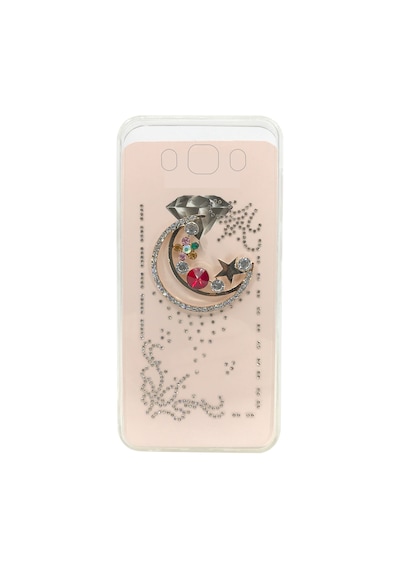Nettech Samsung Galaxy J500 J5 Uyumlu Taşlı Seri Arka Koruma Kılıf Rose Gold