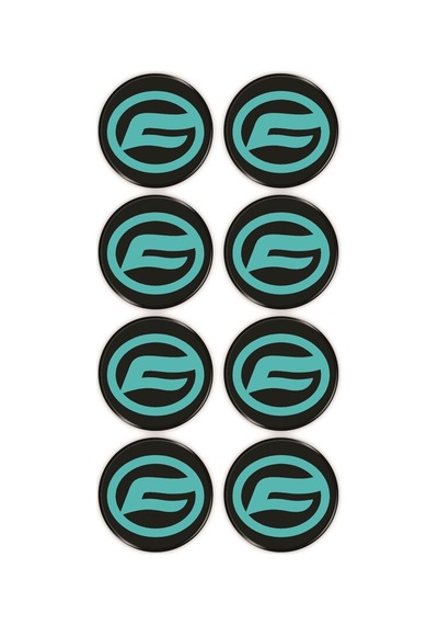 Cf Moto Logo 8'Li Koruma Takozu 3D Sticker Etiket Siyah Turkuaz