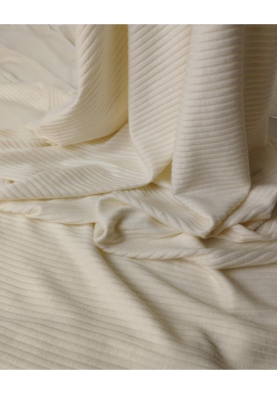 Krem Triko Örme Kumaş Yüksek Esnek Yumuşak Dokulu Bluzluk & Elbiselik En: 140cm-11693