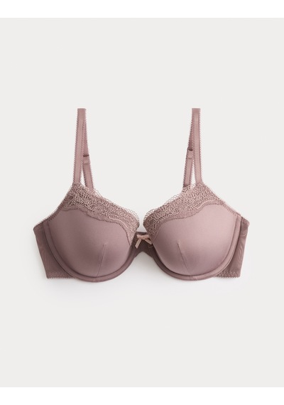 Marks & Spencer Jasmine Dantel Detaylı Balenli Demi Cup Sütyen T33002403 Kahverengi