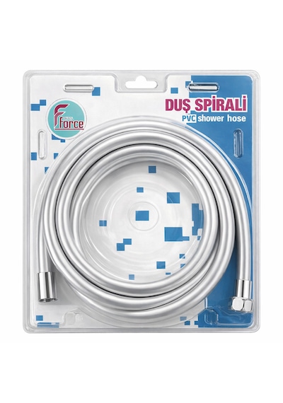 Pvc Duş Hortumu Silver 150 Cm Açık Gri