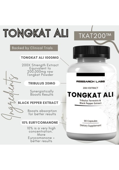 Research Labs Longjack Tongkat Ali + Tribulus 1000 Mg Extract 90