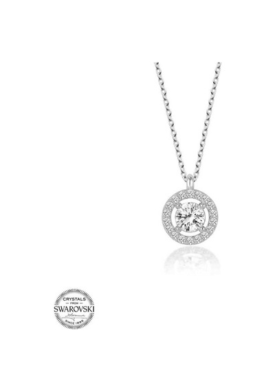 Swarovski Taşlı Gümüş Tektaş Kadın Kolye (551181031)