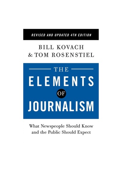 The Elements of Journalism 9780593239353