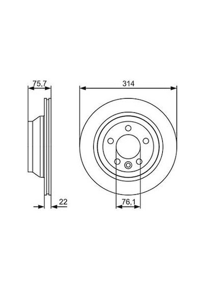 Volkswagen Transporter T5 1.9tdı 2003-2009 Bosch Arka Disk 314mm 2 Adet