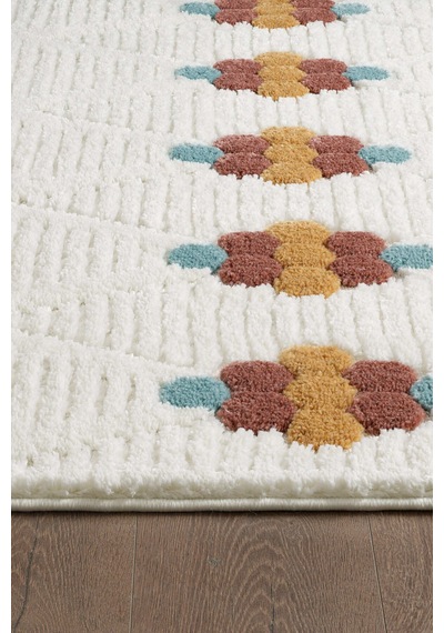 Mariesse Home Elit Bukleli Multi Renkler Yumuşak Peluş Post Shaggy Çocuk Odası Oturma Odası Salon Halısı 0911a Çok Renkli