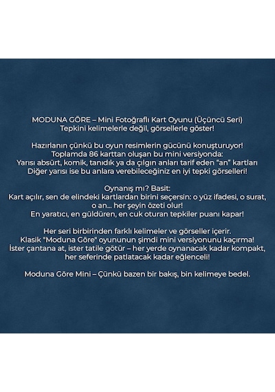 Moodunu Bul Mini Klasik 3. Paket