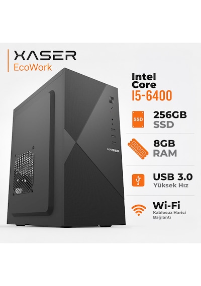 Xaser Ecowork XSR09 i5-6400 8 GB 256 GB SSD Dos Masaüstü Bilgisayarı
