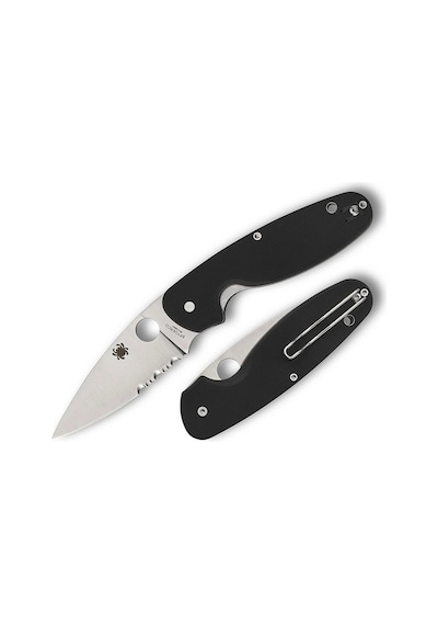 Spyderco Emphasis Black G-10 Combinationedge Kamp Çakı Siyah