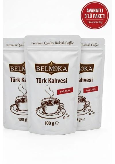 Dağ Çilek Türk Kahvesi 3'lü Avantaj Paketi 3 100 Gr Türk Kahvesi