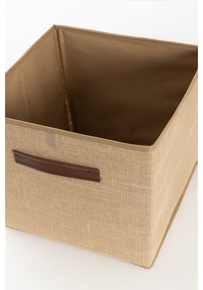 Tidy Jüt Kapaklı Düzenleyici Kutu 30x30cm 6011 Natural