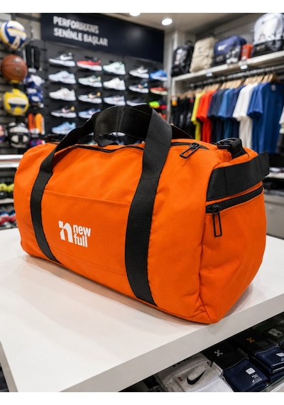 Newfull Sport Ayakkabı Bölmeli Astarlı Su Geçirmez Seyahat Ve Spor Çantası-orta Boy Turuncu