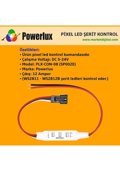 Ws2811-Ws2812 Dc5-24V Volt SP002E Argb Pixel Kontrol Cihazı (Butonlu)