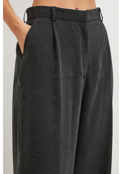 Nevermore Duble Geniş Paça Pantolon Siyah