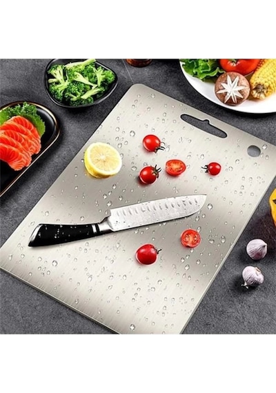 Çelik Kesme Tahtası Paslanmaz Çelik 304 Kalite Metal Kesme Tahtası Hijyenik Ve Dayanıklı Kolay Çok Renkli