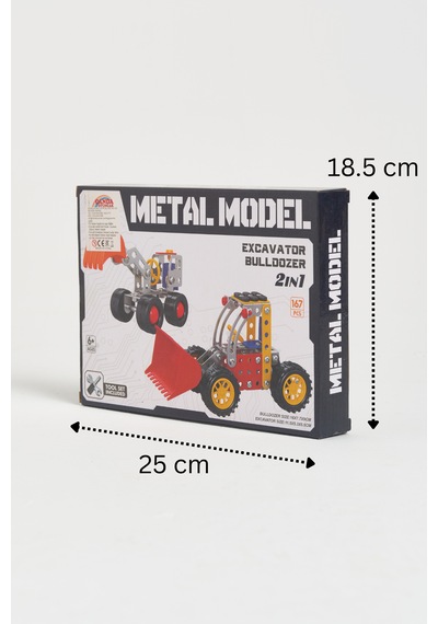 167 Parçalı Kazıcı & Kepçe Kendin Yap 2'si 1 Arada - Dıy Metal Oyuncak İnşaat Araçları Ekskavatör Kırmızı - Sarı 167 Parçalı Kazıcı & Kepçe Kendin Yap 2'si 1 Arada - Dıy Metal Oyuncak İnşaat Araçları Ekskavatör Kırmızı - Sarı