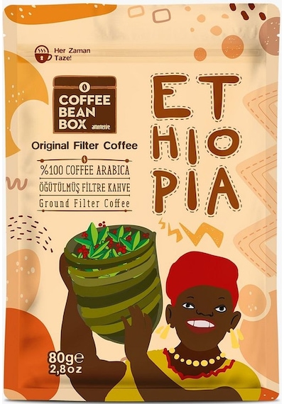Altın Telve Coffee Bean Box Bi'dünya Filtre Kahve World Coffees 80'ler 6 x 80 G