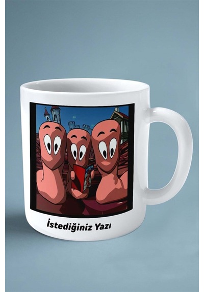 Worms Armageddon Oyun Baskılı Kupa Bardak Çift Taraflı Baskı Kişiye Özel Model 4 Çok Renkli